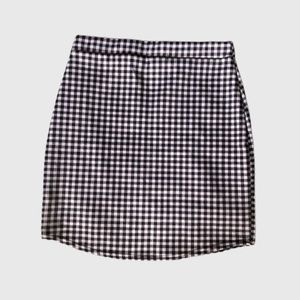 gingham black and white plt skirt 🖤🤍